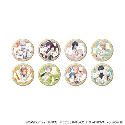 『B-PROJECT~熱烈*ラブコール~×サンリオキャラクターズ』ホログラム缶バッジ(65mm)01/BOX(全8種)(等身イラスト)